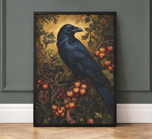 Stampa uccellino nero moody - stampa,