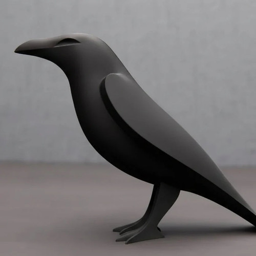 Grande scultura corvo