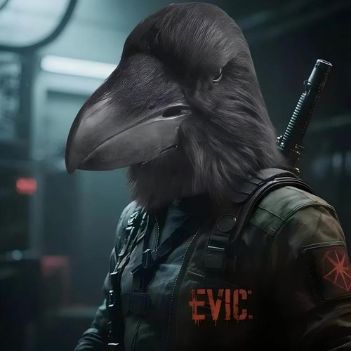 Maschera testa corvo nero - testa,