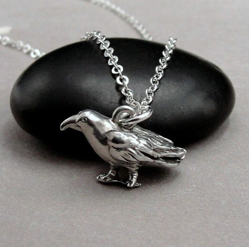 Collana corvo argento charm - corvo,