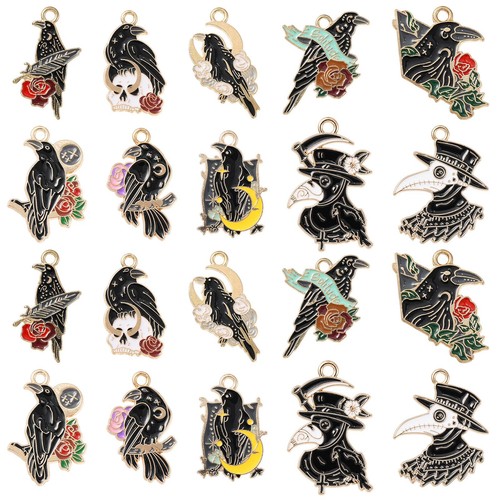 20pz charm corvo - charm, nero