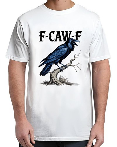 Shirt black crow caw - black, f-caw-f