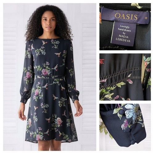 Mini abito boho - oasis, nero