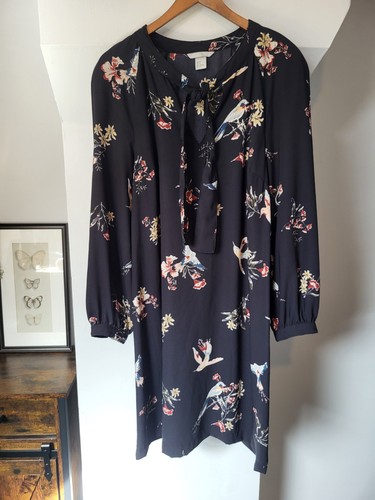 Abito nero uccellino - h&m,
