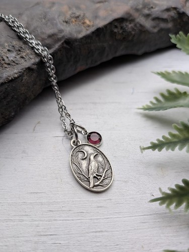 Collana corvo con pietra