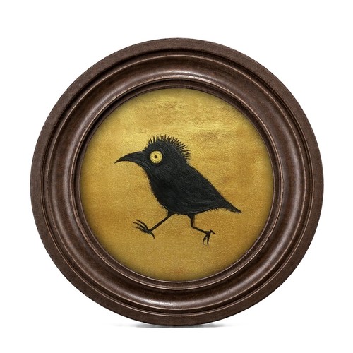 Corvo vintage rotondo - corvo, art
